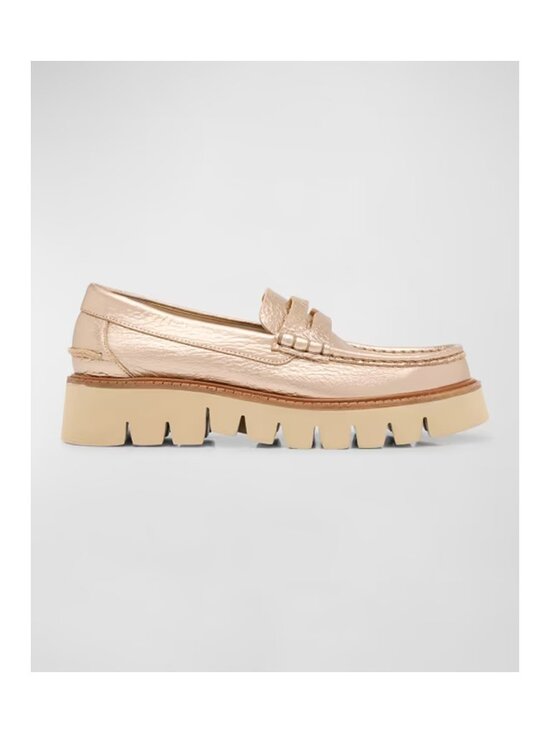 Pedro Garcia Shoes - $650 Pedro Garcia Sebas Lug Penny Loafer CHUNKY WHITE GOLD LEATHER 37.5 (DB16)